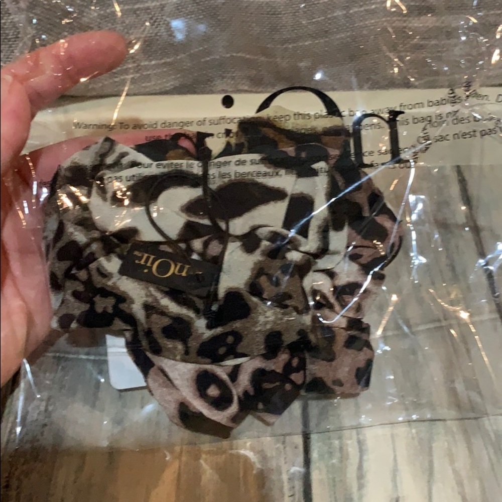 nOir hair scrunchies set of three
